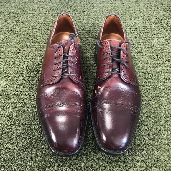 Allen Edmonds “Yorktown” Men Burgundy Dress Shoe Derby Brogue Blucher Sz 9.5B main image 7